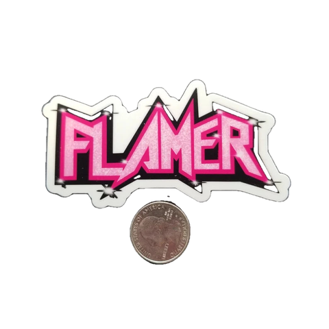 Jeff Lassiter Rock-N-Roll Flamer Holographic Sticker- Small