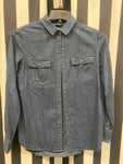 Death Stitch - 2Pac Poetic Justice Denim Long Sleeved Button Up SM