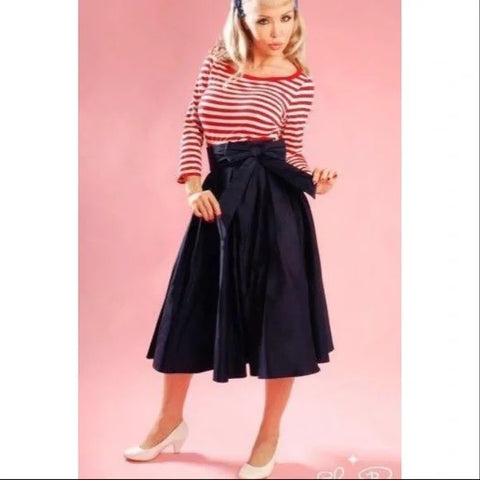 Pinup Couture Audrey skirt in Navy Blue LG